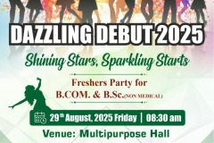 फ्रेशर्स Party for B.com,&B.Sc.(Non-Medical) Dazzling Debut 2025